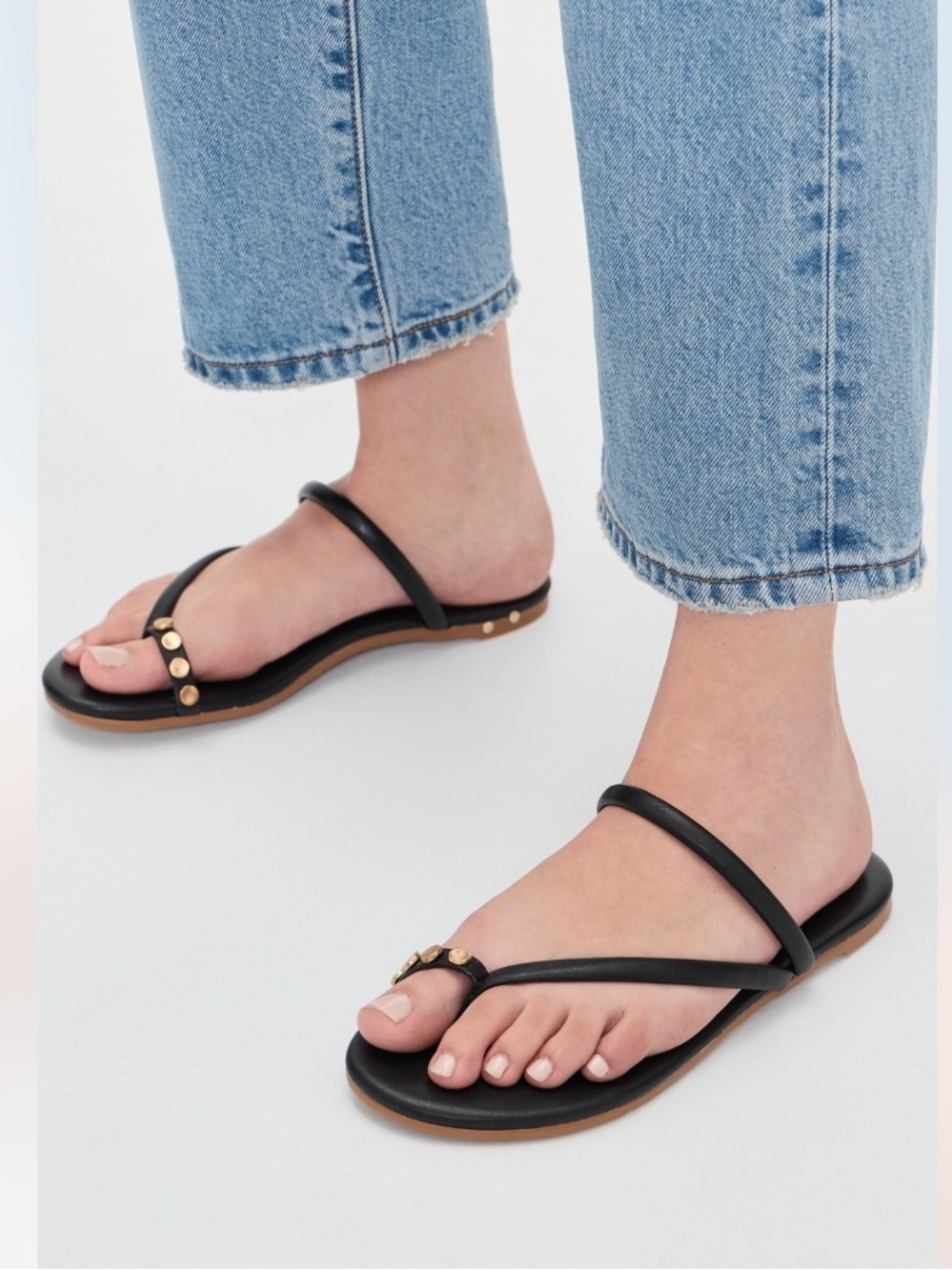 Beek 
Starbird Studded Toe Ring Slide
Sandal black size 8 gently used